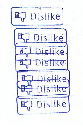 A row of facebook dislikes to show interactivity.
