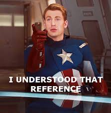 Captain America Saying "I Understood That Reference" and Pointing