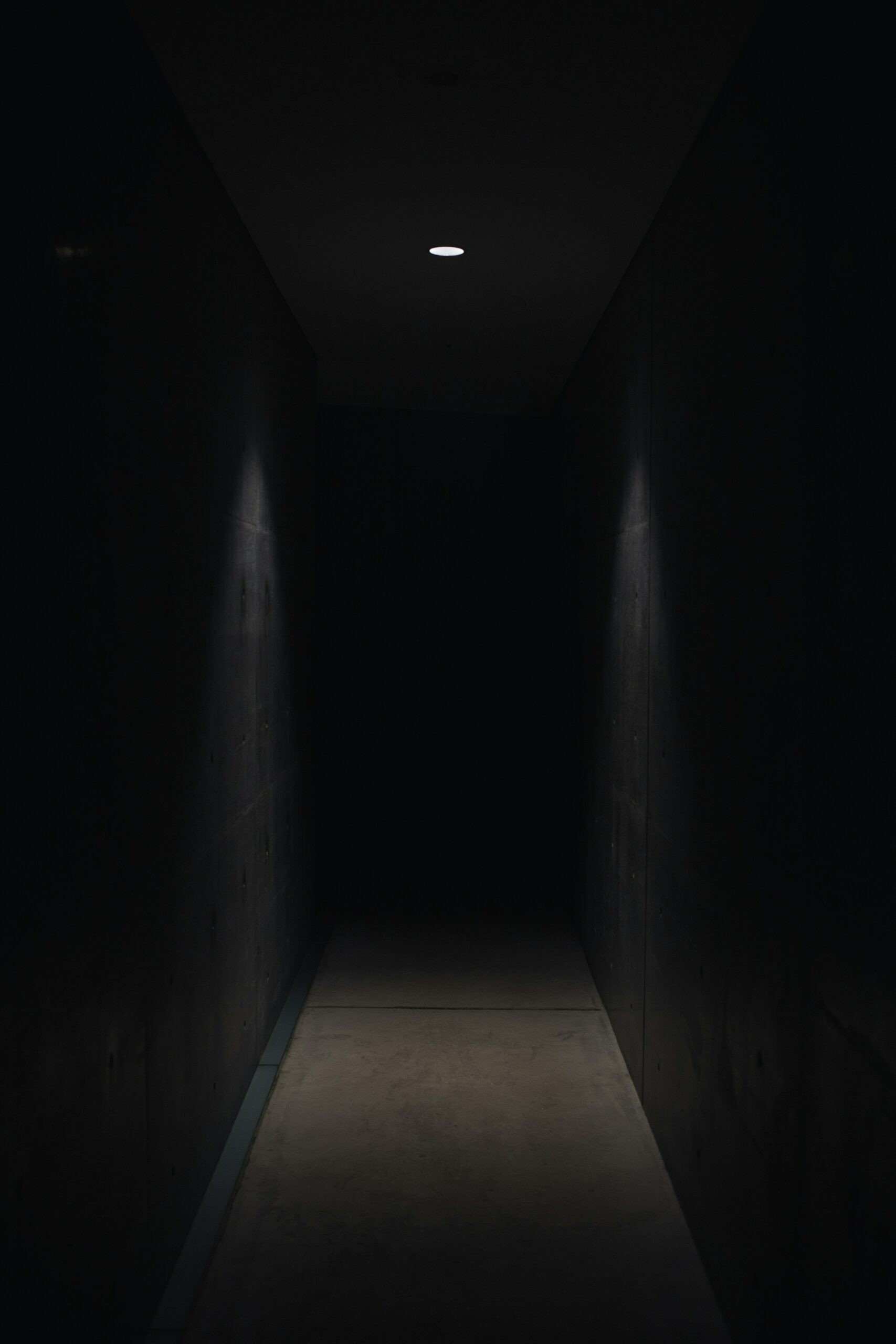 A dark hallway.