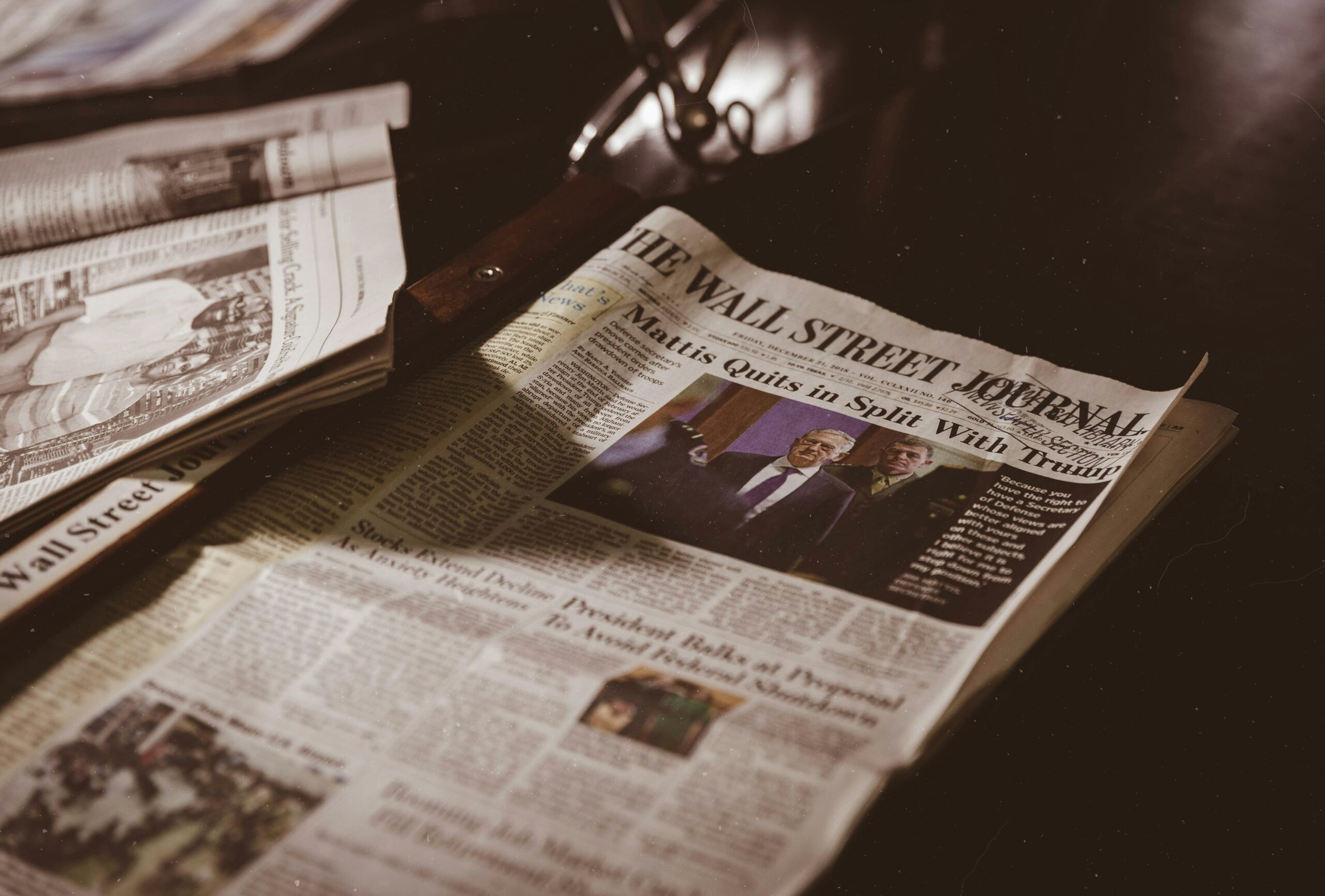 Image of a newspaper representing old media